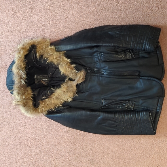 Rudsak Leather Sleeves Coat - Picture 1 of 16